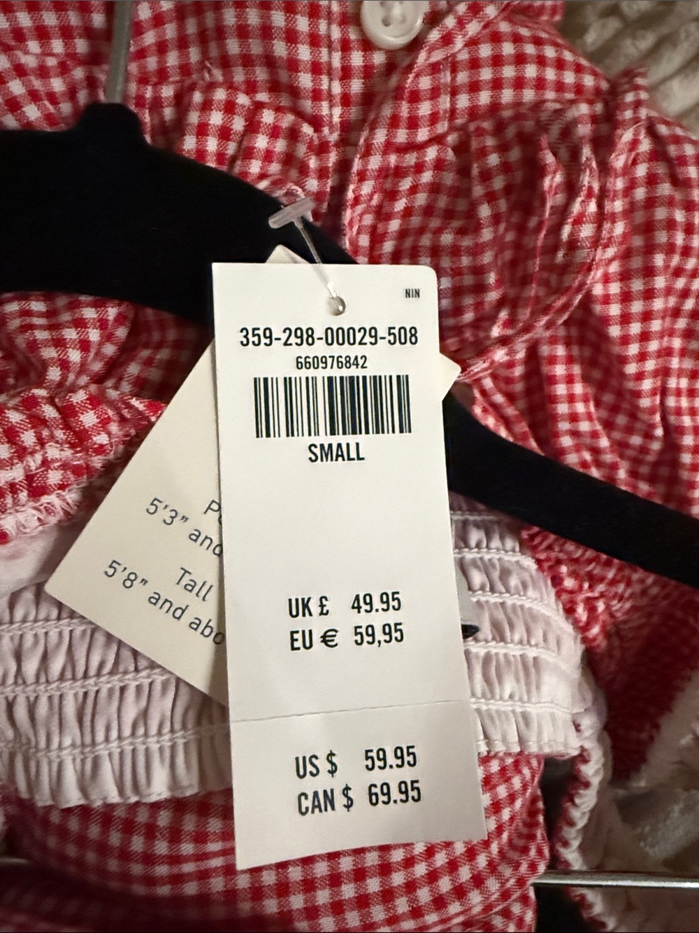 Hollister Red Gingham Maxi Dress with Button Front - Picture 7 of 7